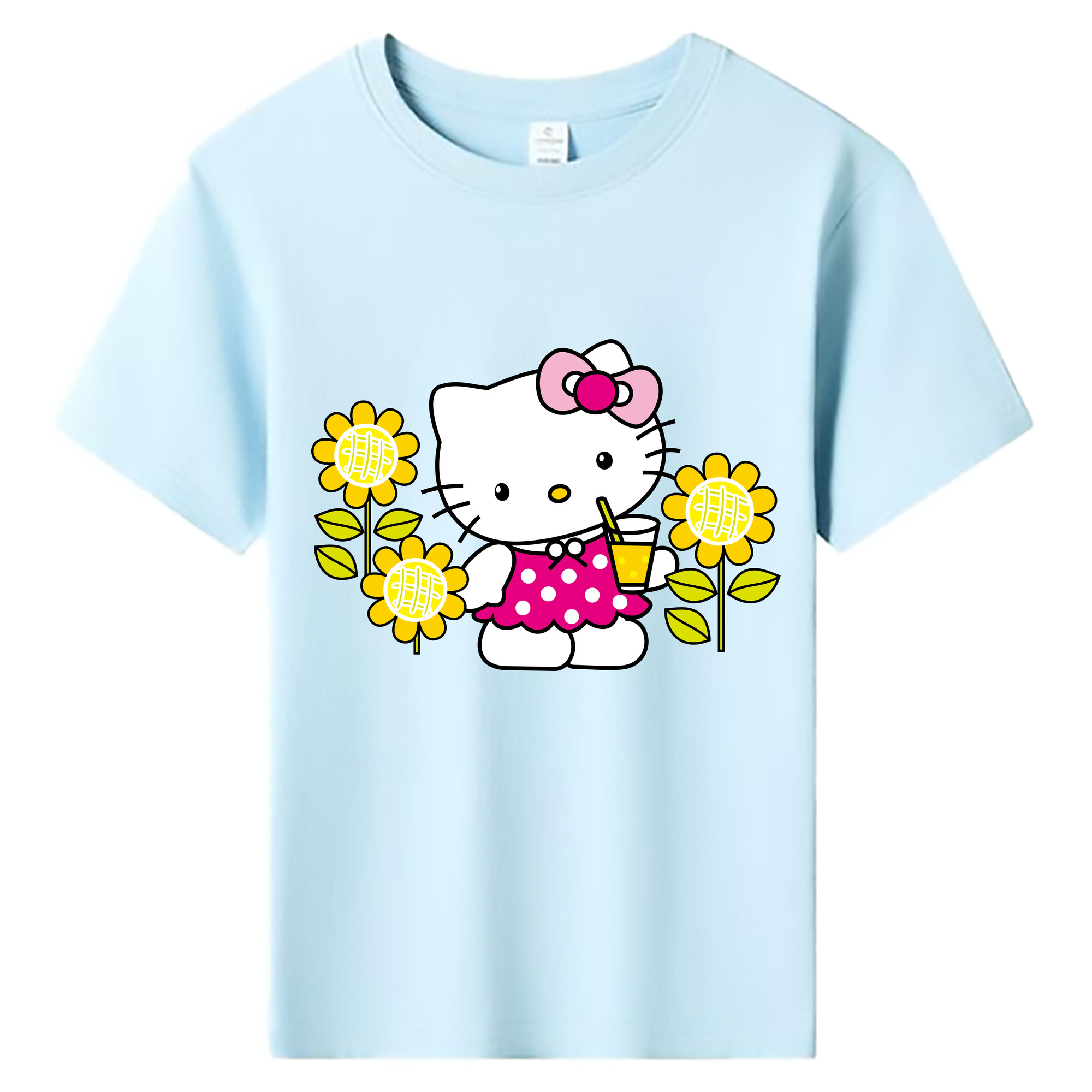 （画像用） Hello Kitty ハローキティ 綿100％キッズTシャツ（フロントプリント）